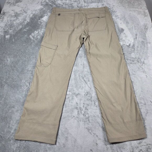 Prana Pants Mens 36x30 Beige Zion Stretch Cargo Convertible Roll Up Hiking - Picture 6 of 9